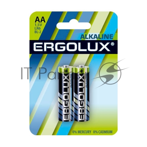 Элемент питания алкалиновый Ergolux LR6 BL-2 LR6 BL-2 1.5В Alkaline (блист.2шт)