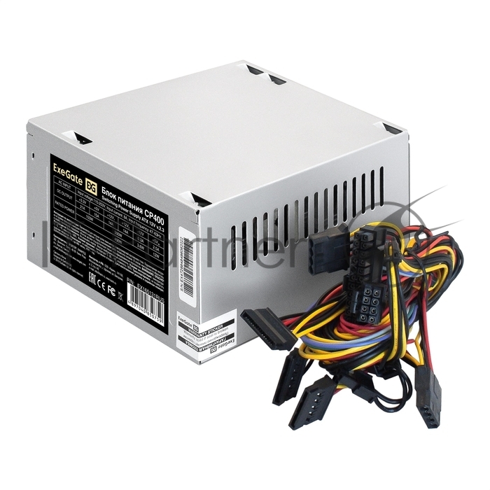 Блок питания ExeGate CP400 (EX165131RUS-PC), 400Вт, 80мм, серебряный