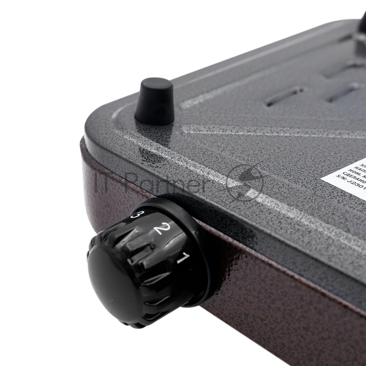 Плита настольная электрическая Centek CT-1508 Siberia коричневый, 1 кВт, ТЭН, конфорки - 1, эмаль, поворотные переключатели