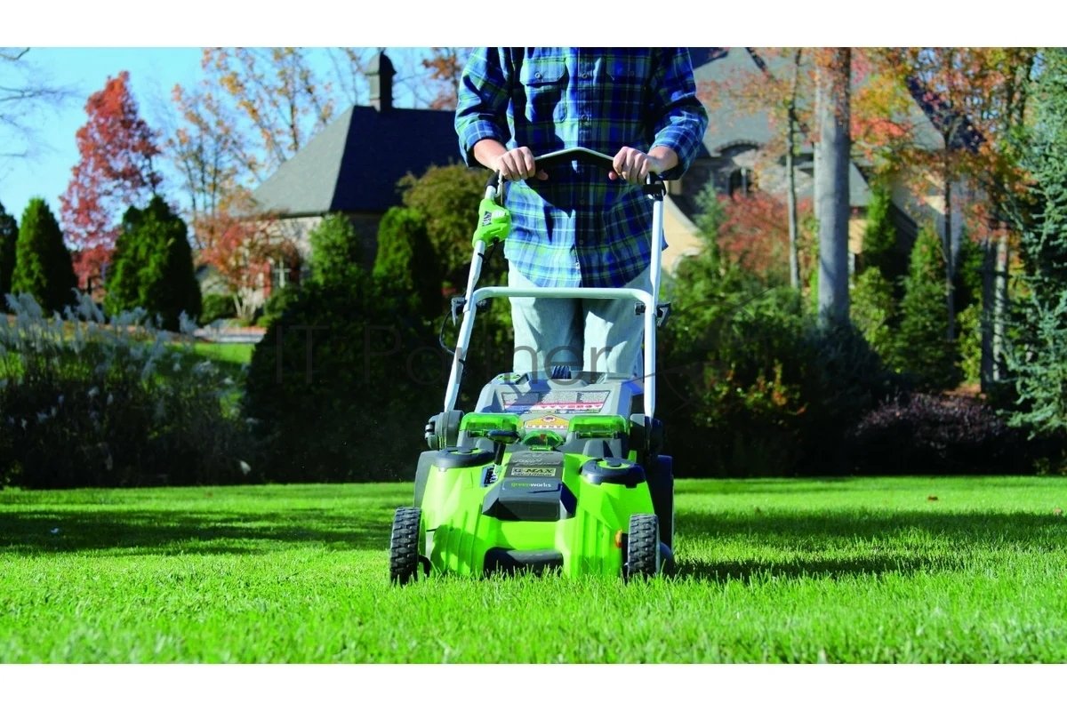 Газонокосилка аккумуляторная GreenWorks G40LM49DB, 40 В, 0 Ач