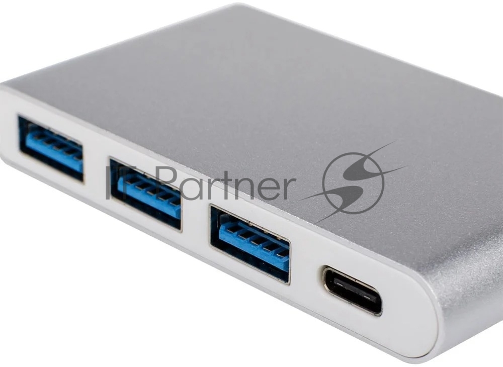 USB разветвитель ATCOM AT2808, 3xUSB 3.0xUSB 3.0, 1xUSB-CxUSB-C, серебристый (AT2808)