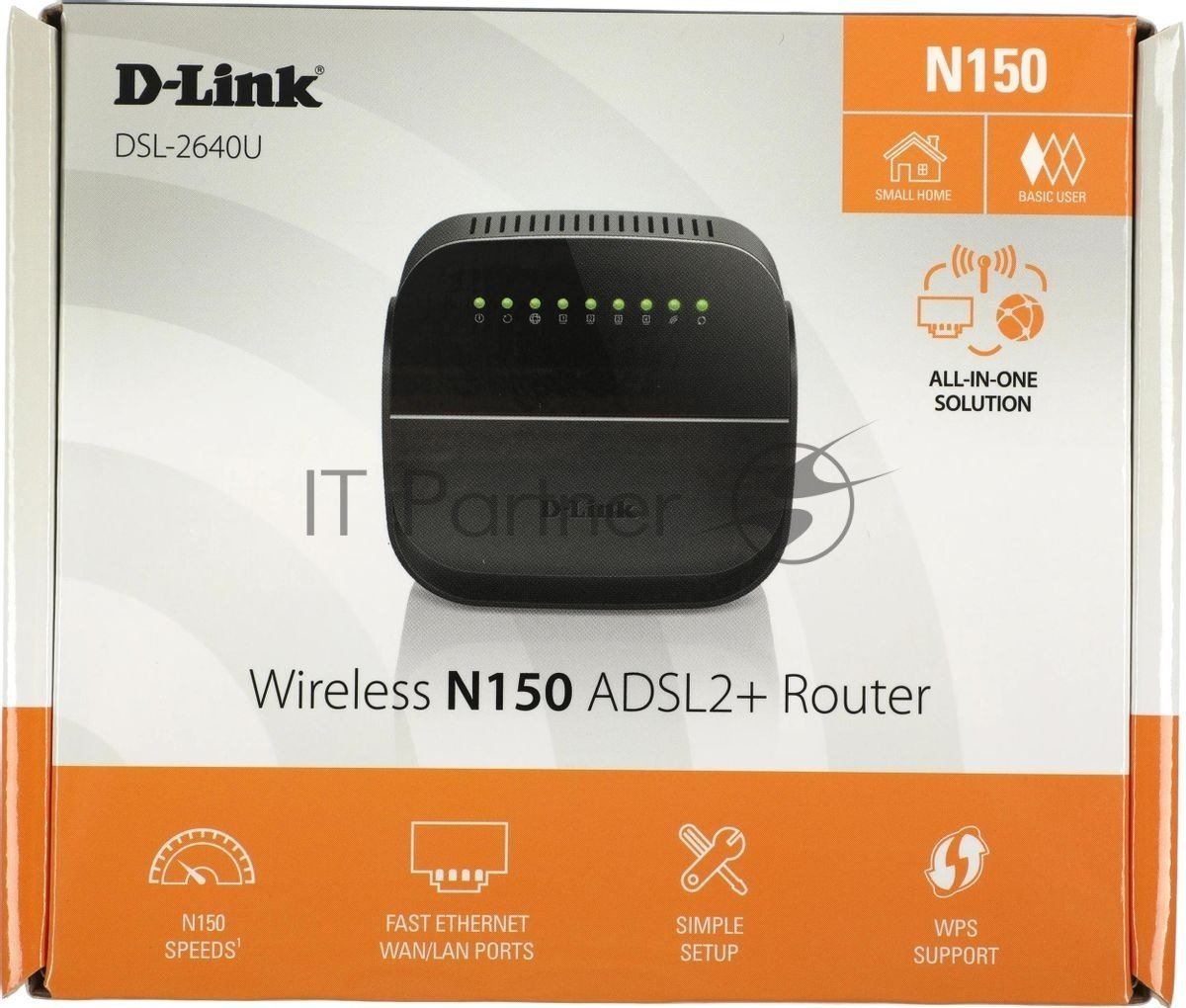 Роутер беспроводной D-Link DSL-2640U/R1A ADSL2+ черный ANNEX А