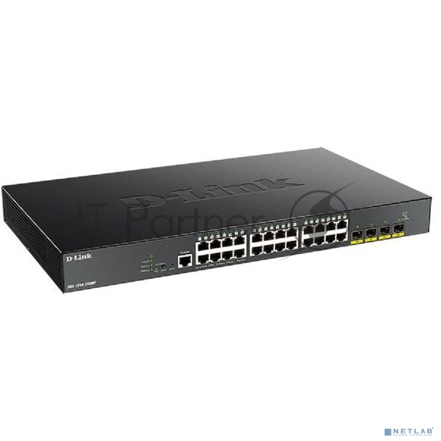 Коммутатор D-Link DGS-1250-28XMP/A1A, 24×1 Гбит/с + 4×10 Гбит/с SFP+, управляемый