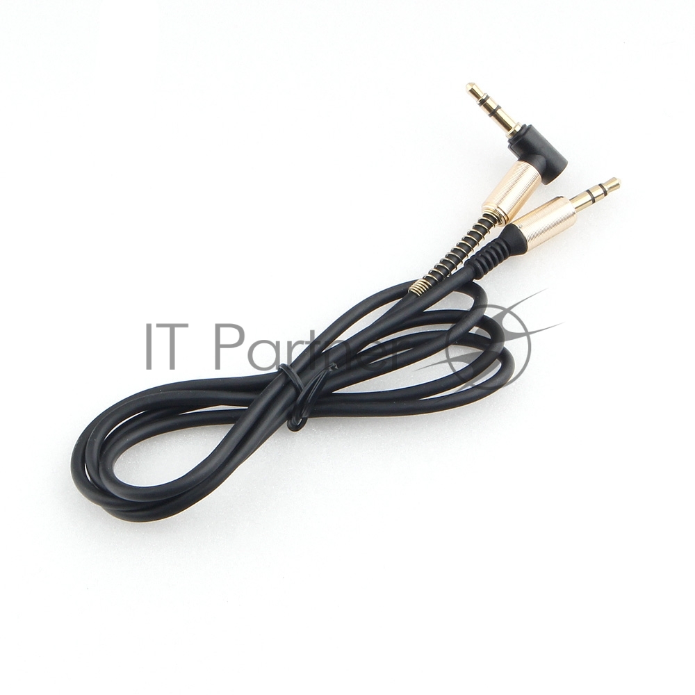 <086281> Кабель аудио-видео 3.5Jack (m) < - > 3.5Jack (m) 1.0м, Cablexpert, угловой, блистер, черный [CCAB-02-35MML-1MB]