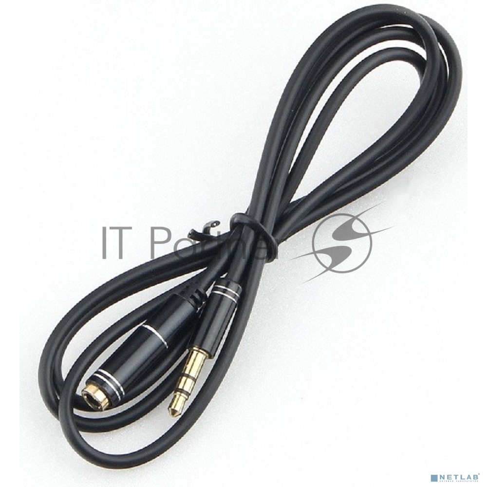 Кабель аудио удлинительный Cablexpert CCAB-02-35MF-1MB. 3.5 Jack (M)/3.5 Jack (F), черный, 1м, блистер