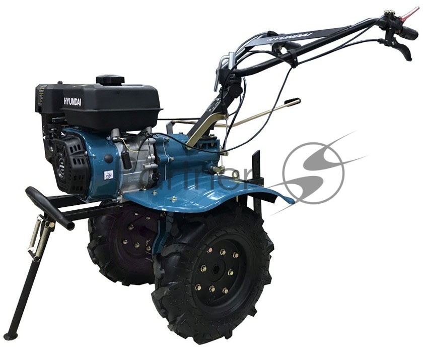Мотоблок с комплектом колес Hyundai T1300 (HYUNDAI IC210 4-х такт, 7,0 л.с, ширина 90 см, глубина 30 см, 93 кг, 2 вперед, 1 назад)
