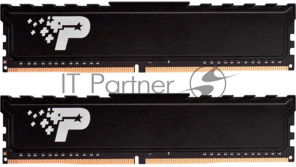 Оперативная память Patriot Signature Premium, DDR4, 32GB (2x16 GB), 3200 MHz, CL22, DIMM, радиатор, черный