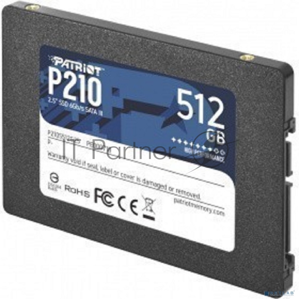 Накопитель SSD Patriot P210, 512Gb, SATA III, 2.5", R/W 520/430