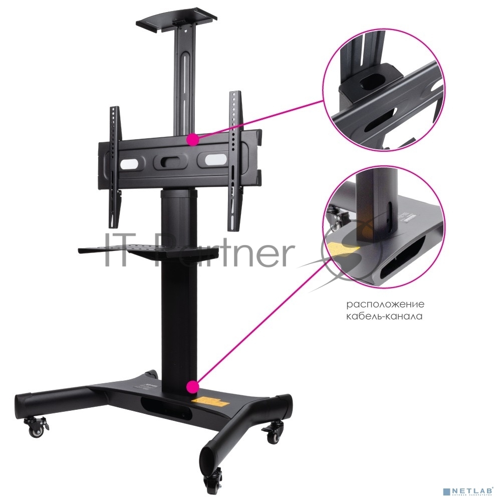 Подставка для телевизора Arm Media PT-STAND-11 черный 32"-65" макс.40кг напольный фиксированный