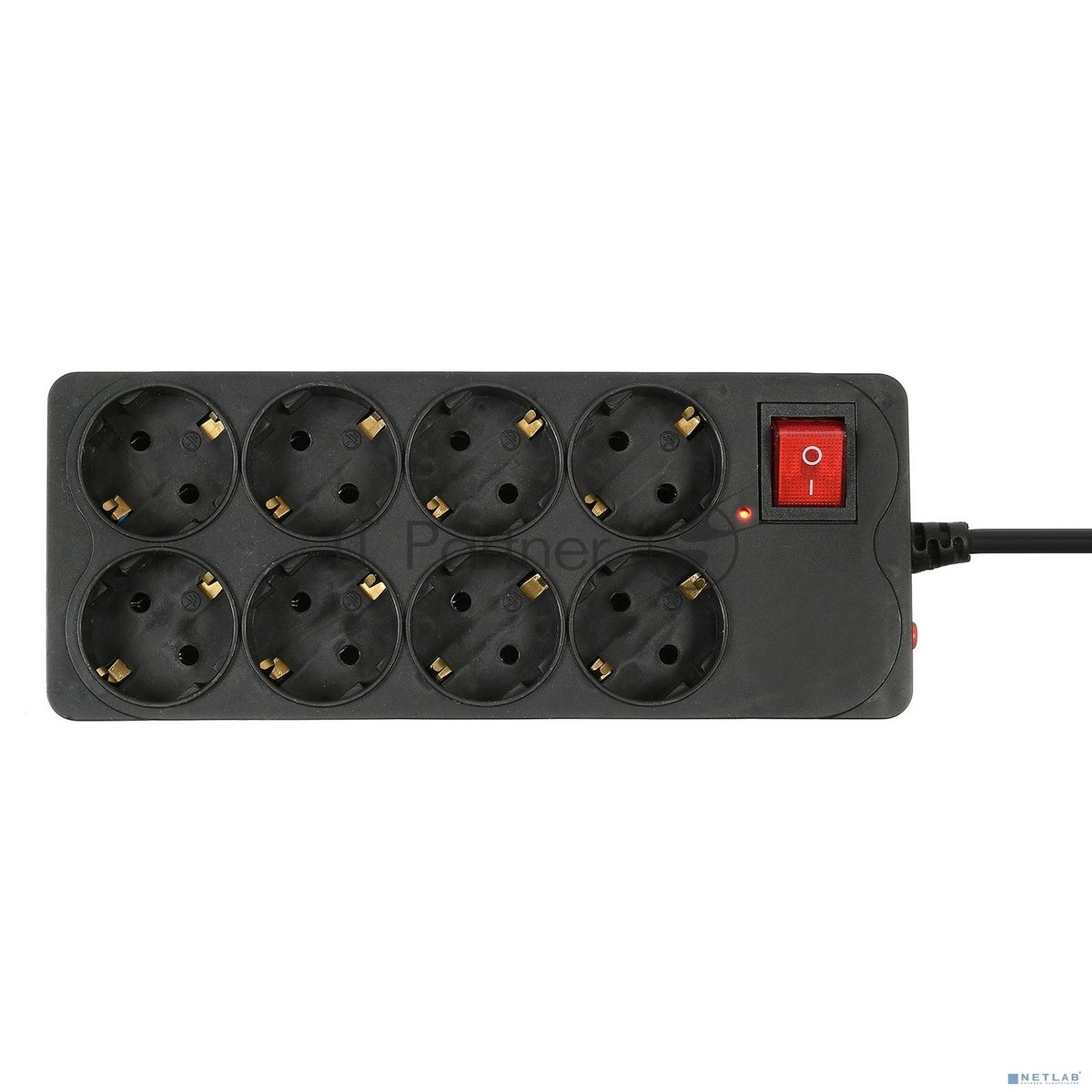 Сетевой фильтр Buro 800SH-5-B 5 м, 8 розеток, черный, коробка
