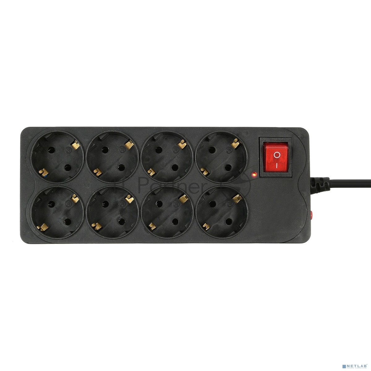 Сетевой фильтр Buro 800SH-3-B 3 м, 8 розеток, черный, коробка