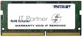 Оперативная память Patriot Signature, DDR4, 16GB (1x16 GB), 2666 MHz, CL19, SO-DIMM
