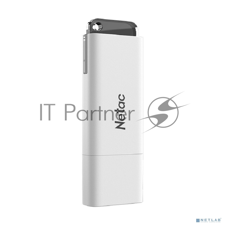Флешка USB Netac U185 (NT03U185N-032G-20WH), 32Gb, USB 2.0, R/W 25/10, белый/серый