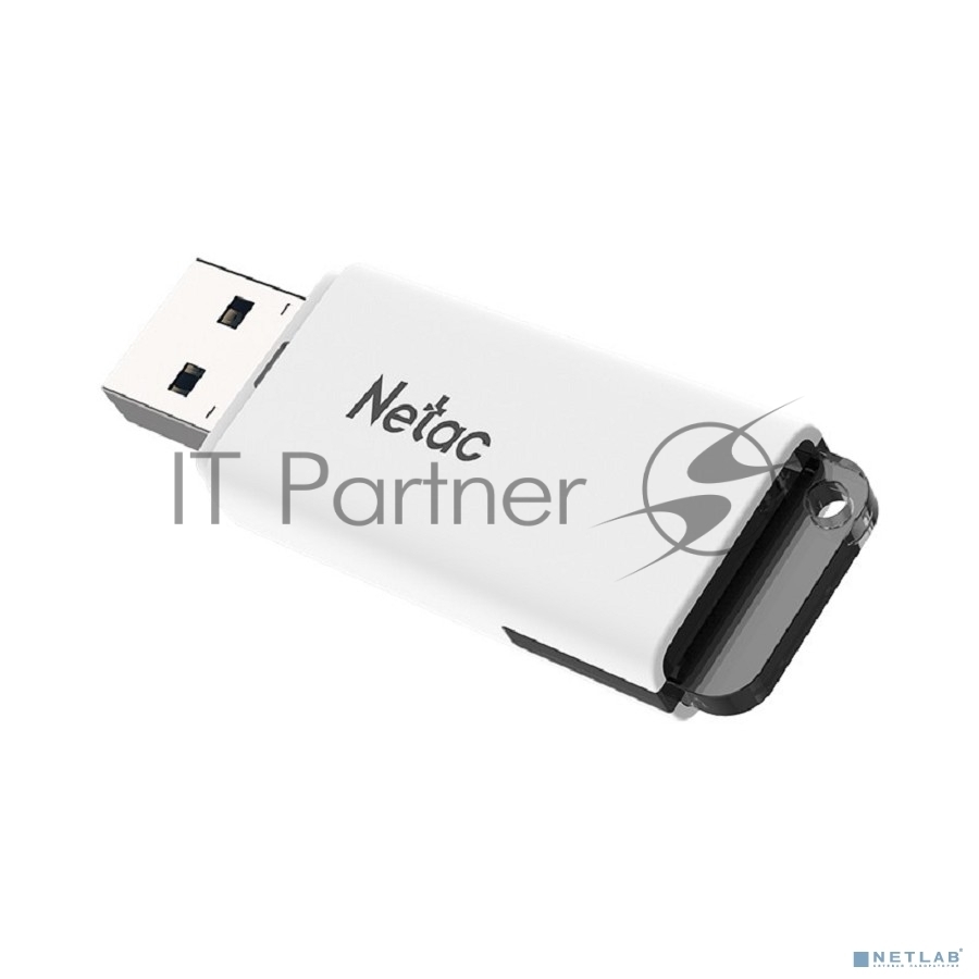 Флешка USB Netac U185 (NT03U185N-032G-20WH), 32Gb, USB 2.0, R/W 25/10, белый/серый