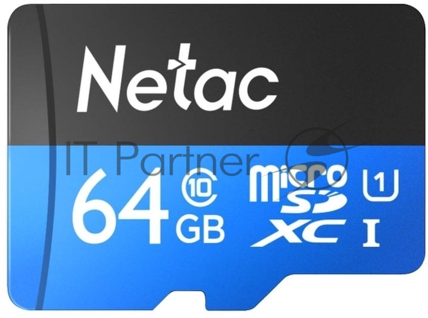 Флеш карта microSDHC 64Gb Netac P500 NT02P500STN-064G-R (с SD адаптером) 80Mb/s