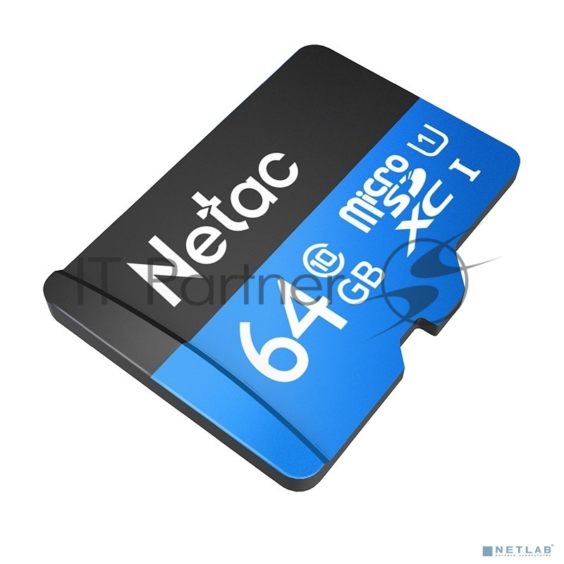 Флеш карта microSDHC 64Gb Netac P500 NT02P500STN-064G-R (с SD адаптером) 80Mb/s