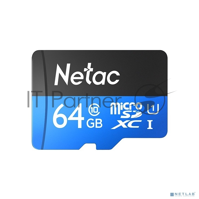 Флеш карта microSDHC 64Gb Netac P500 NT02P500STN-064G-R (с SD адаптером) 80Mb/s
