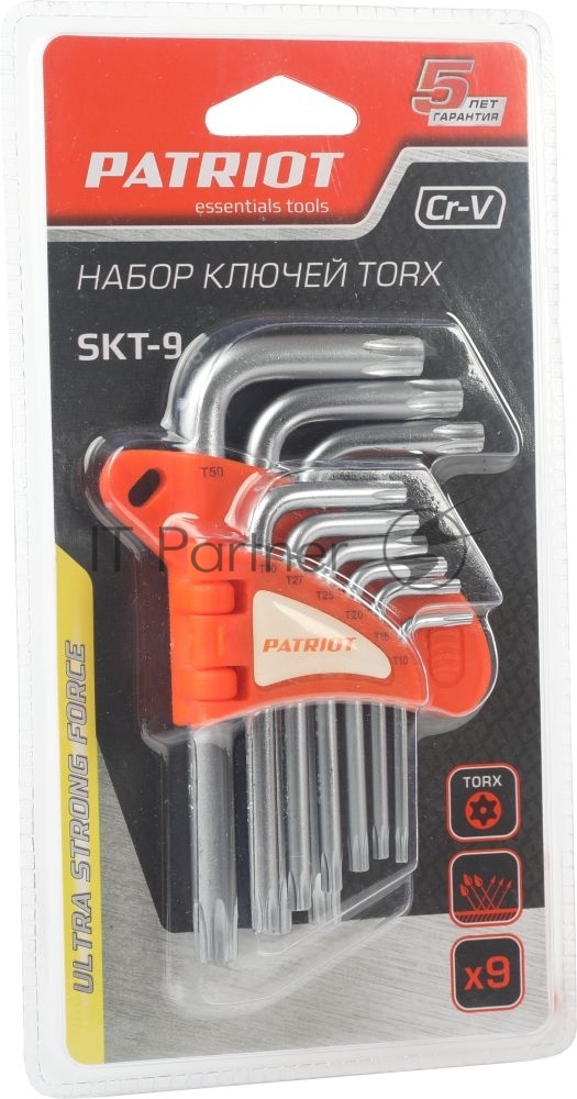 Набор ключей PATRIOT SKТ-9, TORX,T10-T50,CRV, 9 шт