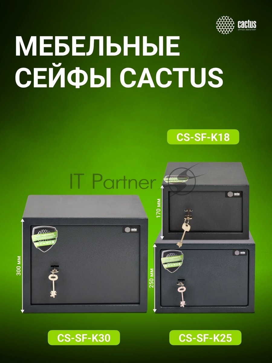 Сейф мебельный Cactus CS-SF-K25 250x350x250мм ключевой