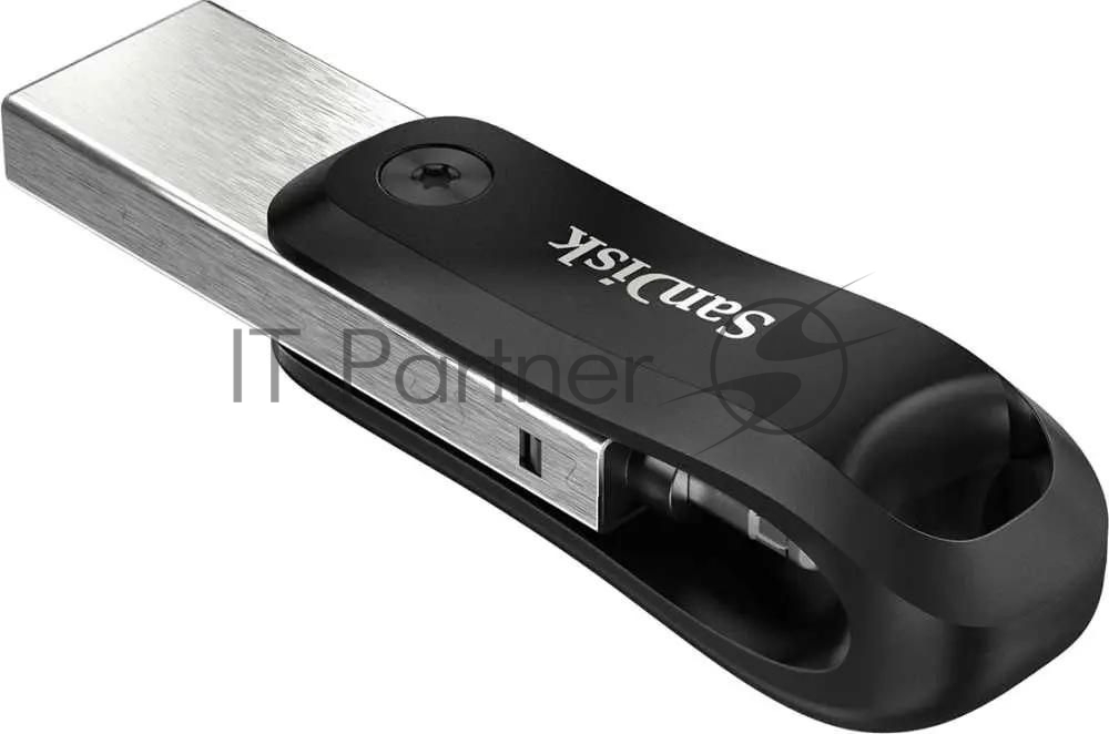 USB накопитель SanDisk - iXpand Go, USB Type A / Lightning (USB 3.2 Gen 1), 64 ГБ, OTG Lightning, цвет серебристый, SDIX60N-064G-GN6NN