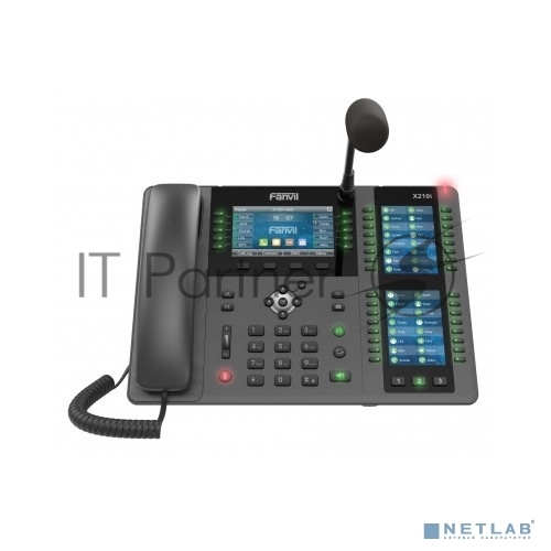 Телефон IP Fanvil X210i IP телефон 20 линий, внешний микрофон, цветной экран 4.3"; + два доп. цветных экрана 3.5";, HD, Opus, 10/100/1000 Мбит/с, USB, Bluetooth, PoE