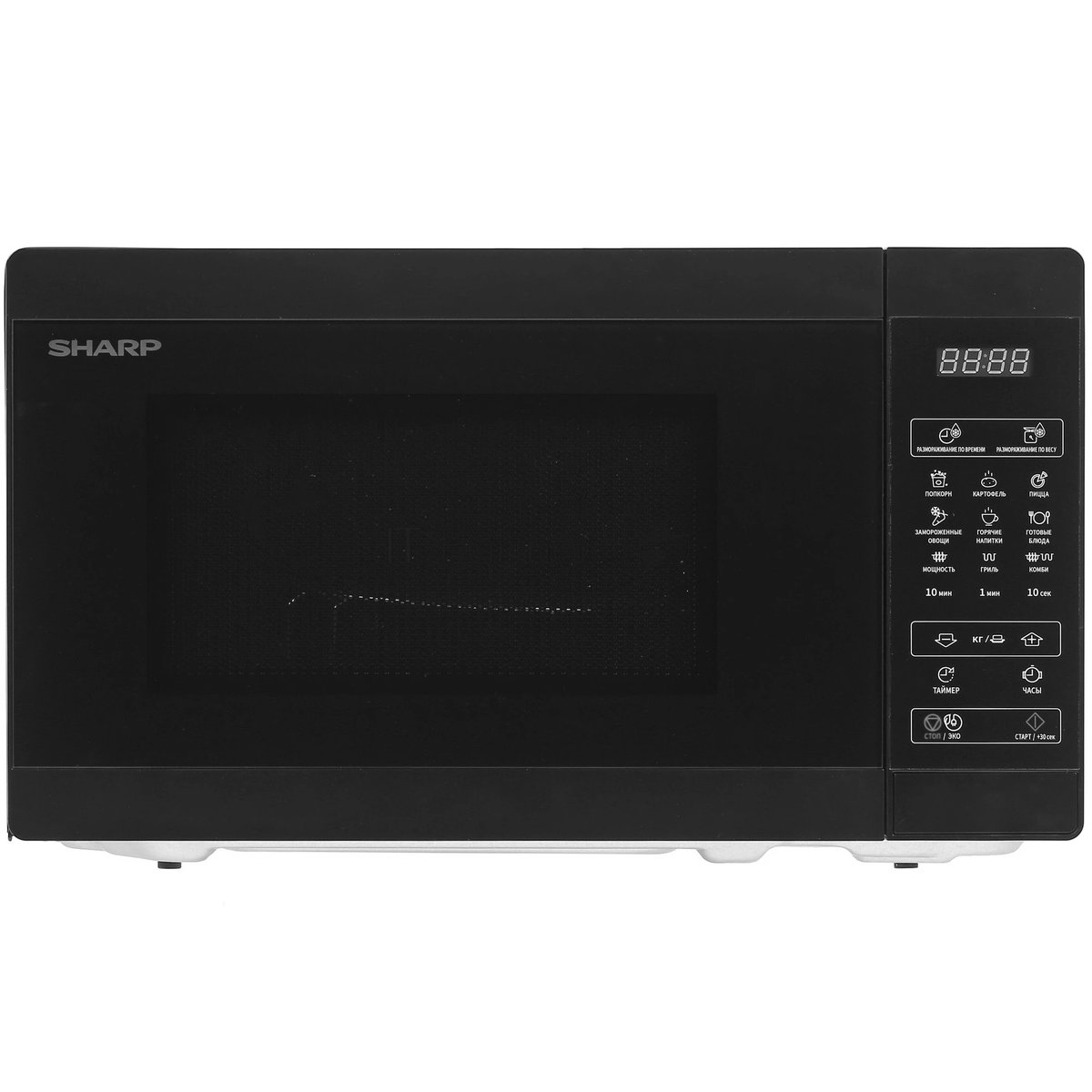 Микроволновая печь Sharp R-6800RK черный, 20 л, 800 Вт, переключатели - сенсор