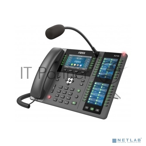 Телефон IP Fanvil X210i IP телефон 20 линий, внешний микрофон, цветной экран 4.3"; + два доп. цветных экрана 3.5";, HD, Opus, 10/100/1000 Мбит/с, USB, Bluetooth, PoE