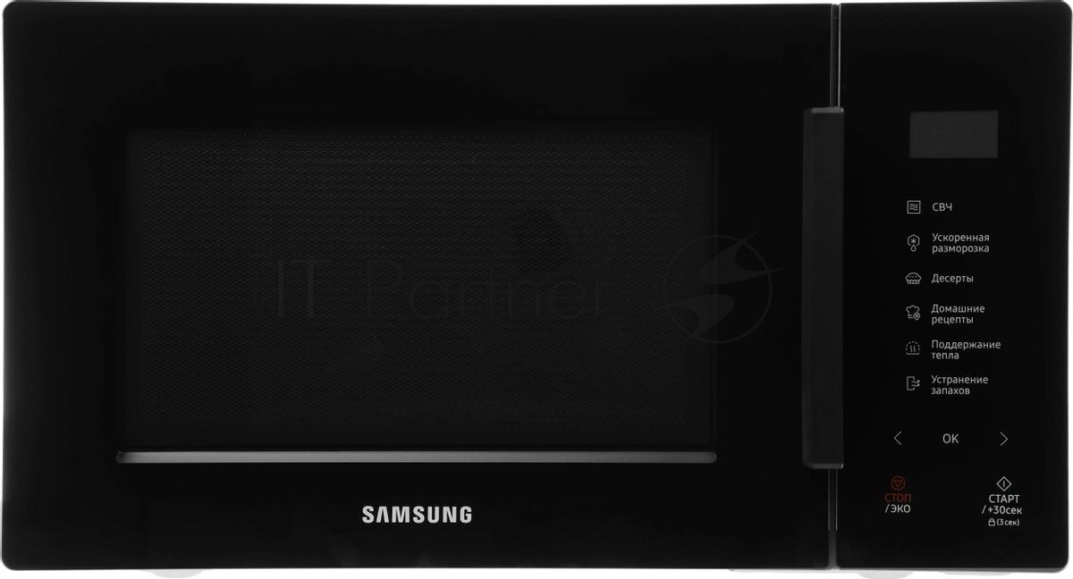 Микроволновая печь Samsung MS23T5018AK/BW черный, 23 л, 800 Вт, переключатели - сенсор