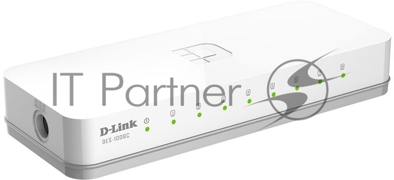 Коммутатор D-Link DES-1008C, 8×100 Мбит/с, неуправляемый