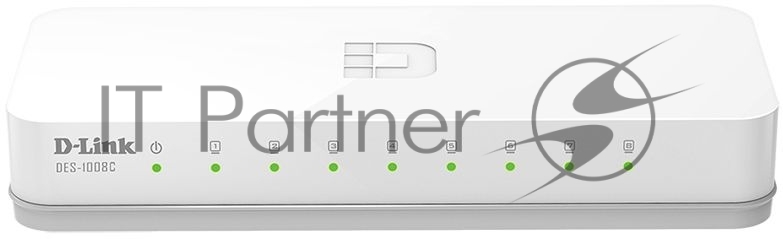 Коммутатор D-Link DES-1008C, 8×100 Мбит/с, неуправляемый