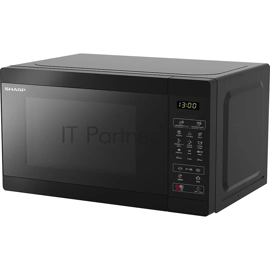 Микроволновая печь Sharp R-6800RK черный, 20 л, 800 Вт, переключатели - сенсор