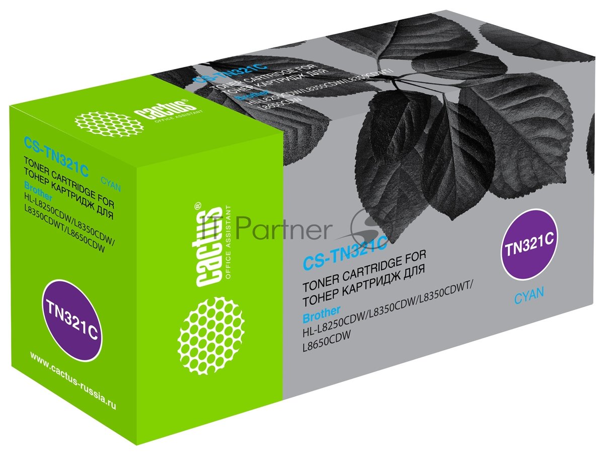 Картридж лазерный Cactus CS-TN321C голубой (1500 стр.) для Brother HL-L8250CDN/MFC-L8650CDW