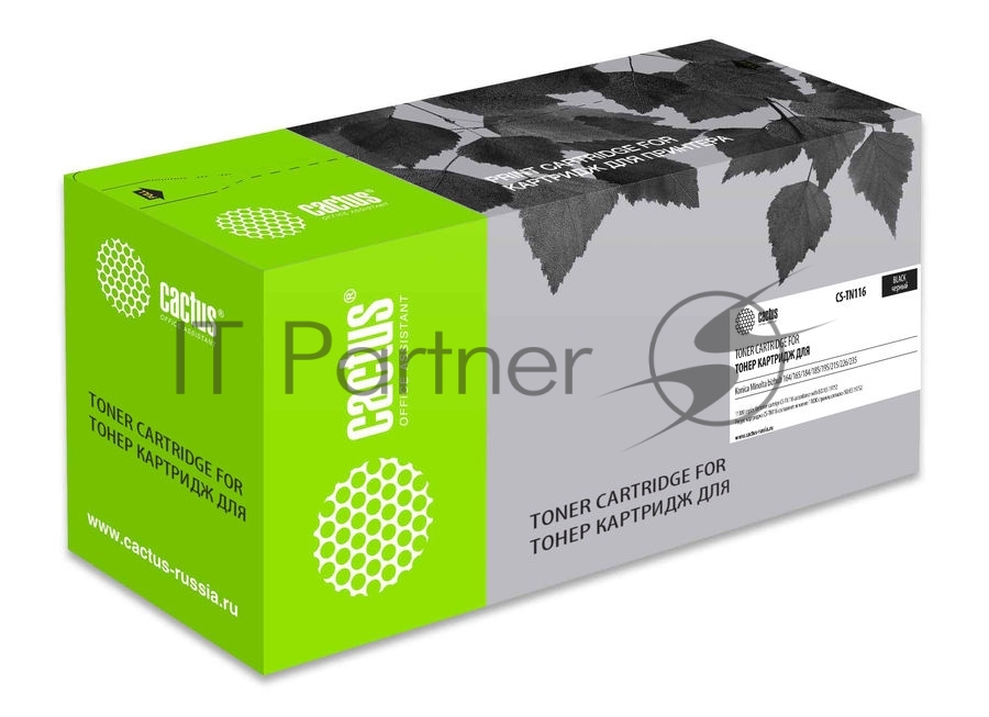 Картридж лазерный Cactus CS-TN116 TN-116 черный (11000стр.) для Konica Minolta Bizhub 164/165/184 /7718