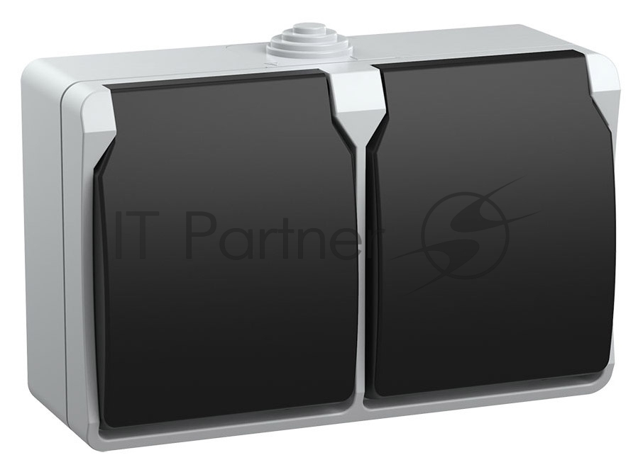 Розетка двухместная РСб22-3-ФСр с з/к для открытой установки IP54 Форс ERS22-K03-16-54-DC IEK