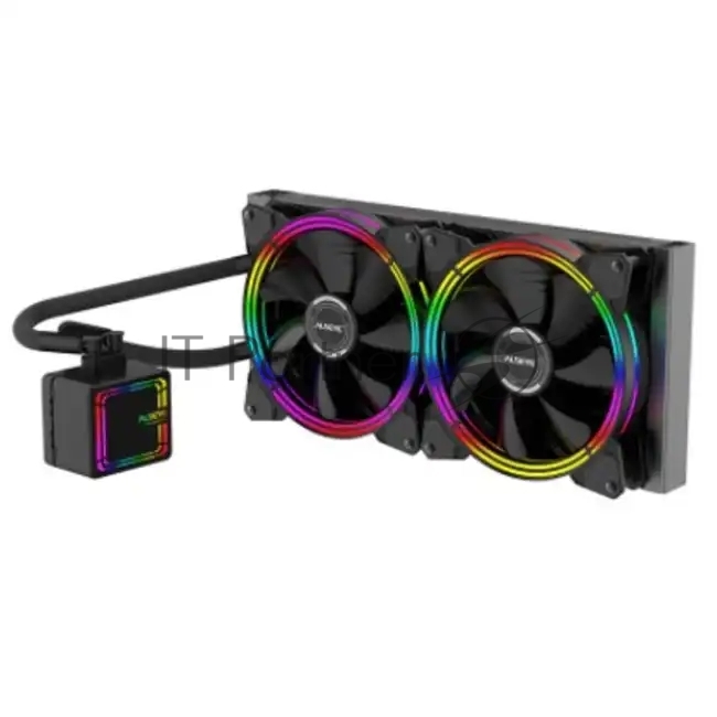 Жидкостная система охлаждения ALSEYE H280 TDP 200W (при T воздуха 45 С)Universal Platfrom PWM Single 5colors+ LED 140mm*2 {6}