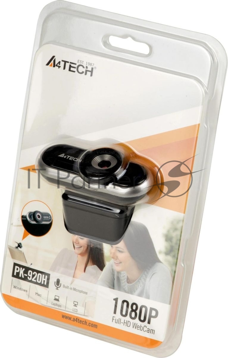 Веб-камера A4Tech PK-920H, Full HD, 30fps, USB, микрофон