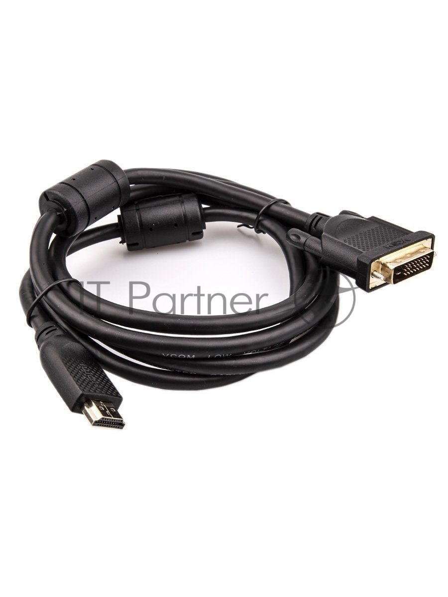 Кабель HDMI AM/DVI(24+1)M, 1.8м, CU, 1080P@60Hz, 2F, VCOM CG484GD-1.8M