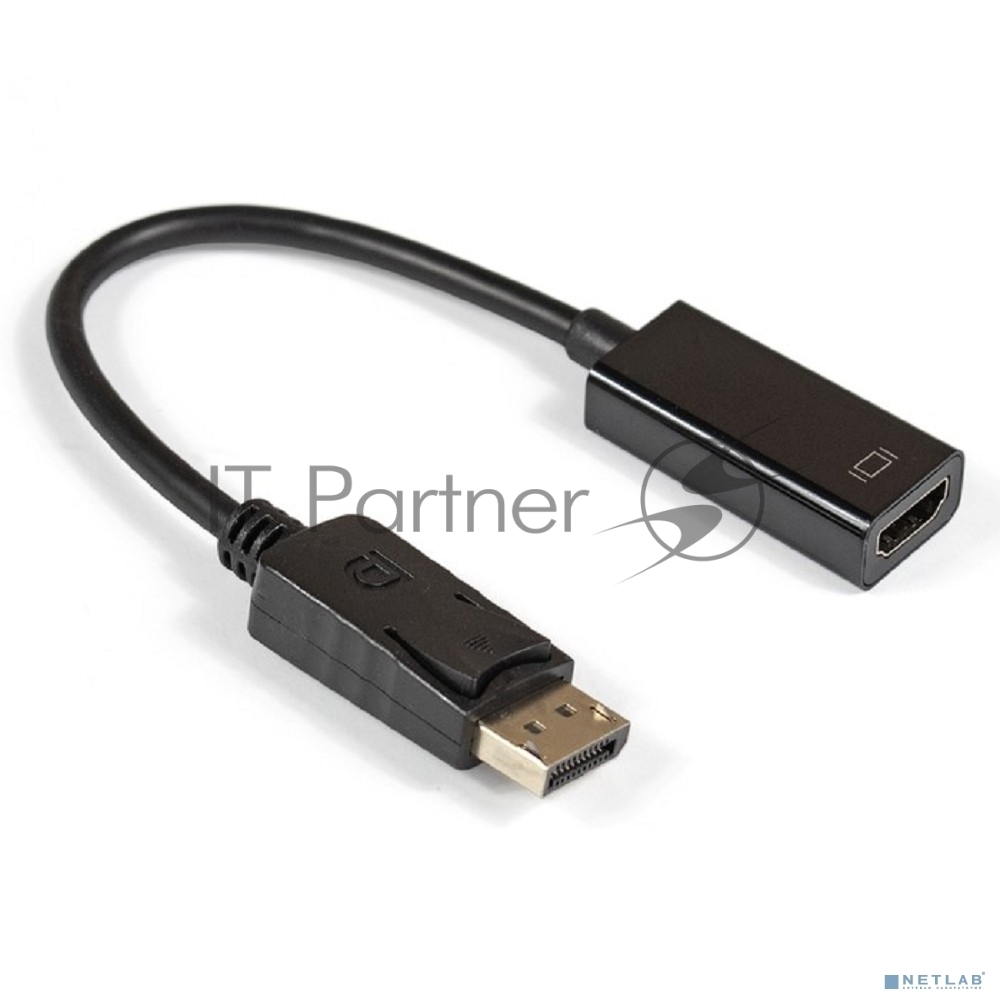 Exegate EX284921RUS Кабель-переходник DisplayPort-HDMI ExeGate EX-DPM-HDMIF-0.15 (20M/19F, 0,15м)