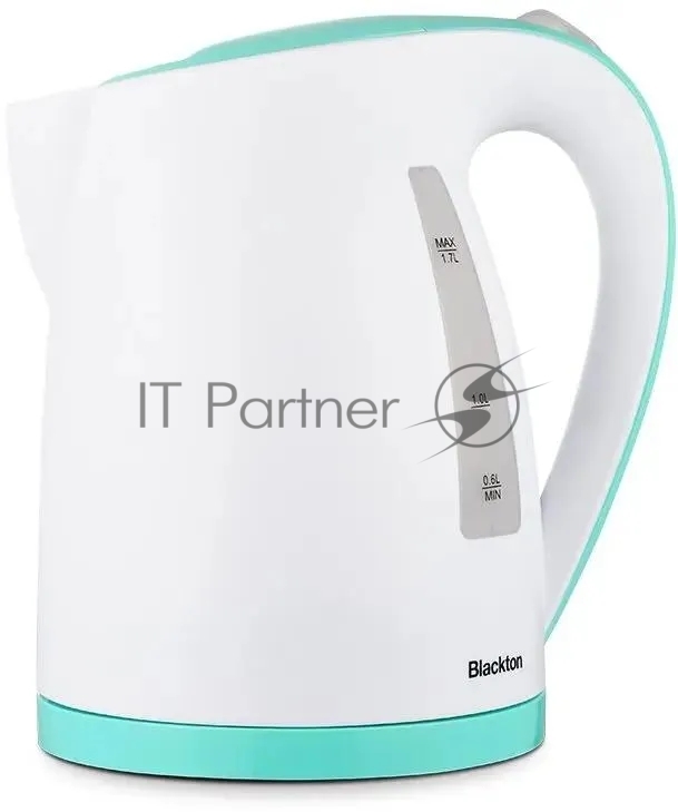 Электрочайник Blackton Bt KT1702P белый/зеленый, 1.7 л, 2200 Вт, скрытый нагревательный элемент