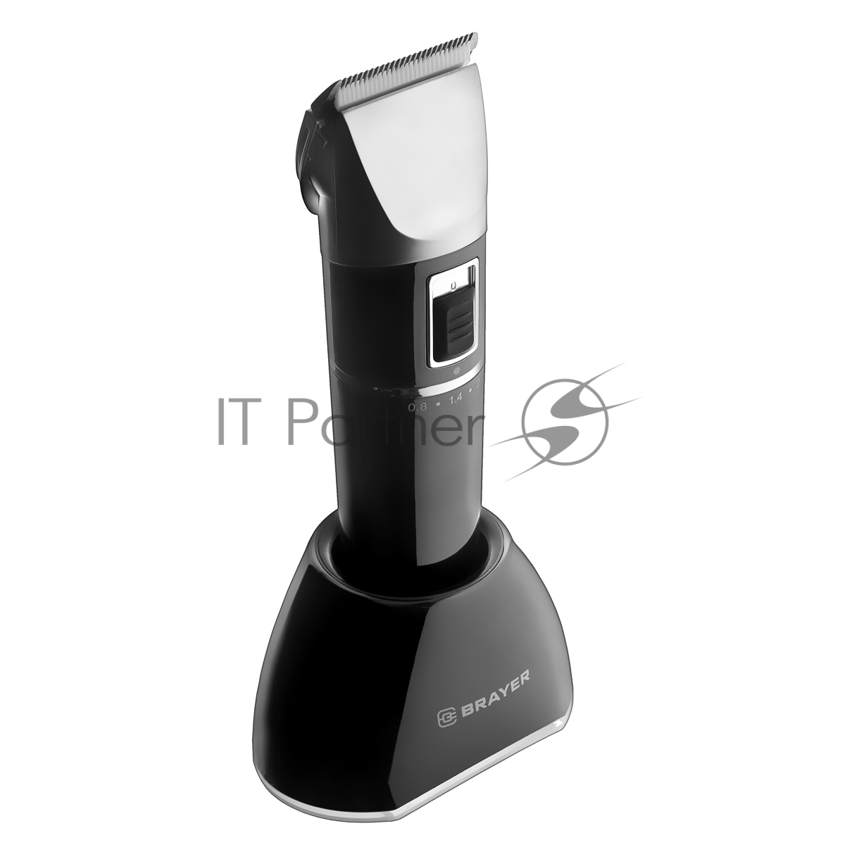 Машинка для стрижки BRAYER BR3402, LED-дисплей, 4 насад, турбо, титан. покр, регу. высоты лезвий