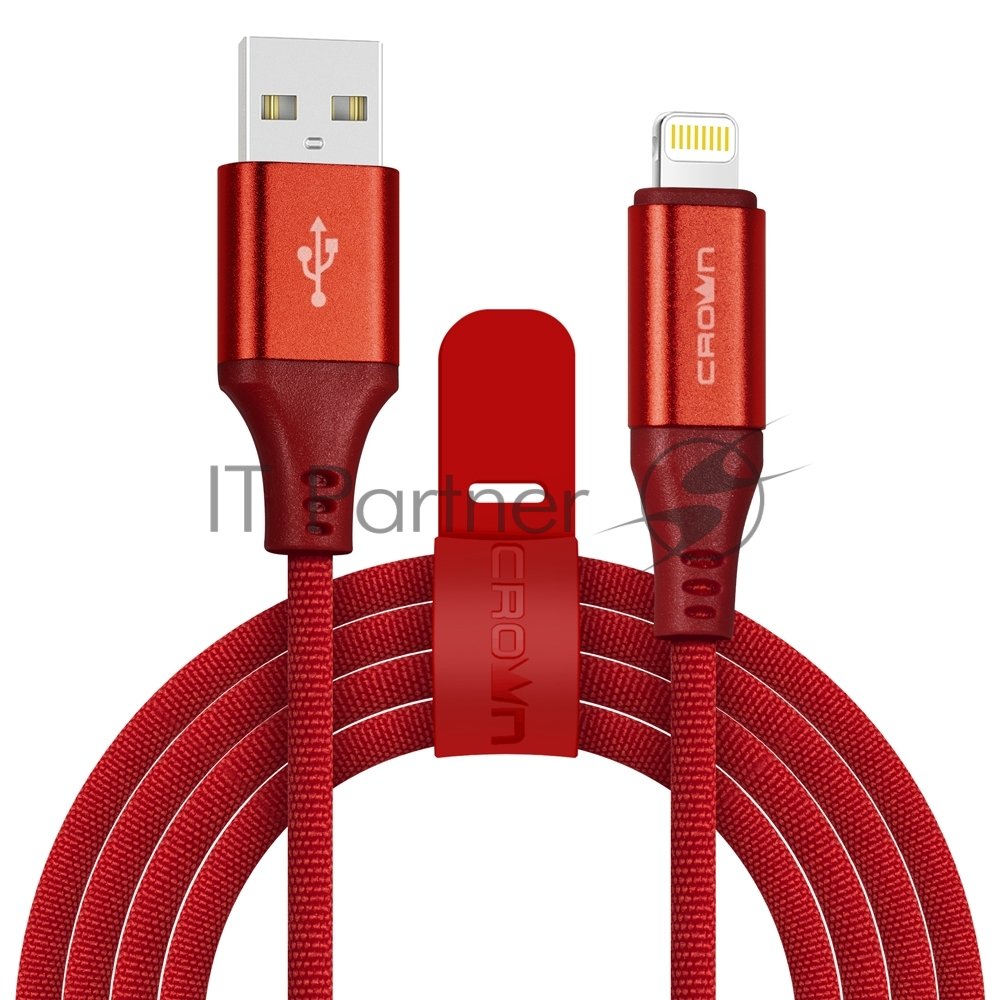 Кабель Crown USB - Lightning CMCU-3103L red