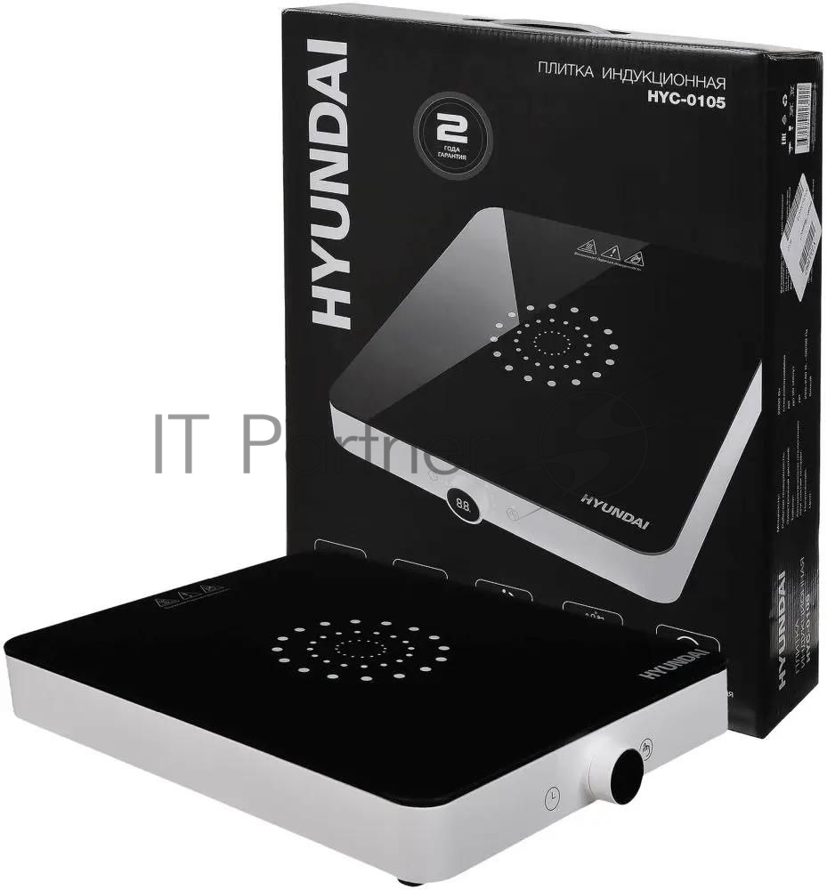Плитка настольная электрическая Hyundai HYC-0105, белый, стеклокерамика