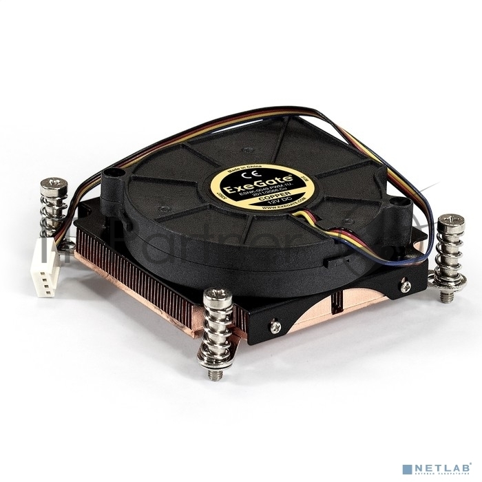 Exegate EX286161RUS Кулер ExeGate ESNK-0049.PWM.1U.2011/66.Cu (радиальный (улитка), медный, 1U, socket LGA2011/2066, TDP 115W, Fan 75mm, PWM, 2000-5000RPM, 2 ball bearing, 4pin, 46-54db, ресурс 70000 