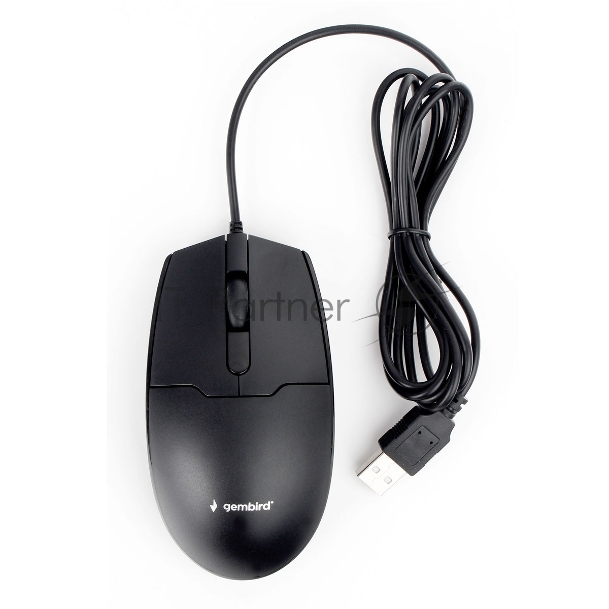 Мышь проводная Gembird MOP-425 черный, 1000 dpi, USB, кнопки - 3