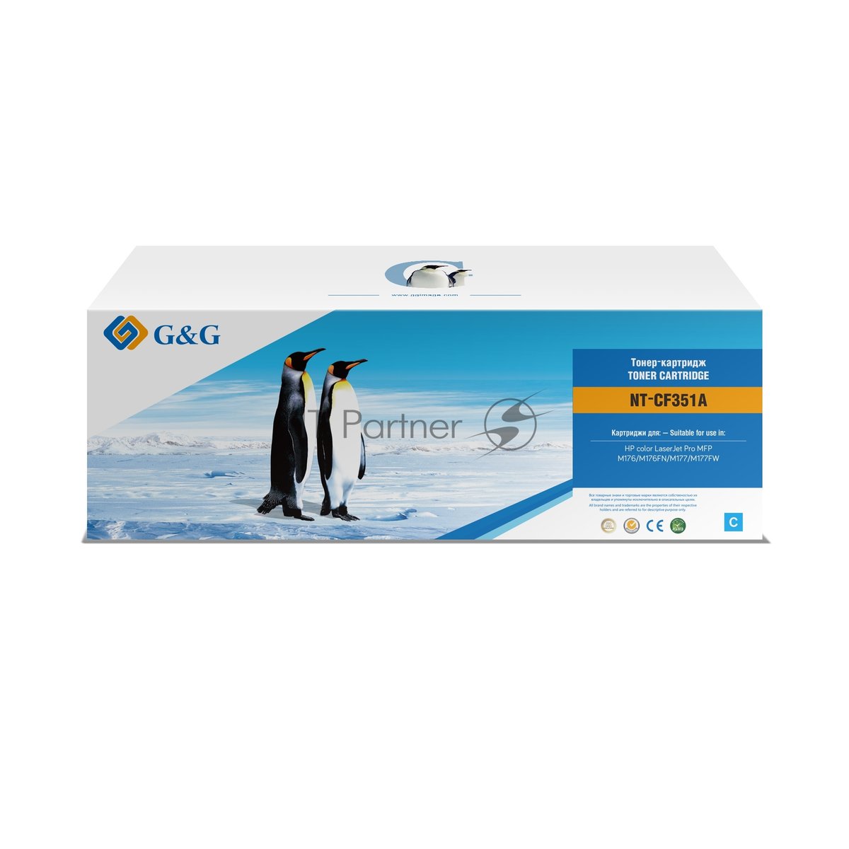 Картридж лазерный G&G NT-CF351A голубой (1000 стр.) для HP CLJ Pro MFP M176/M176FN/M177/M177FW