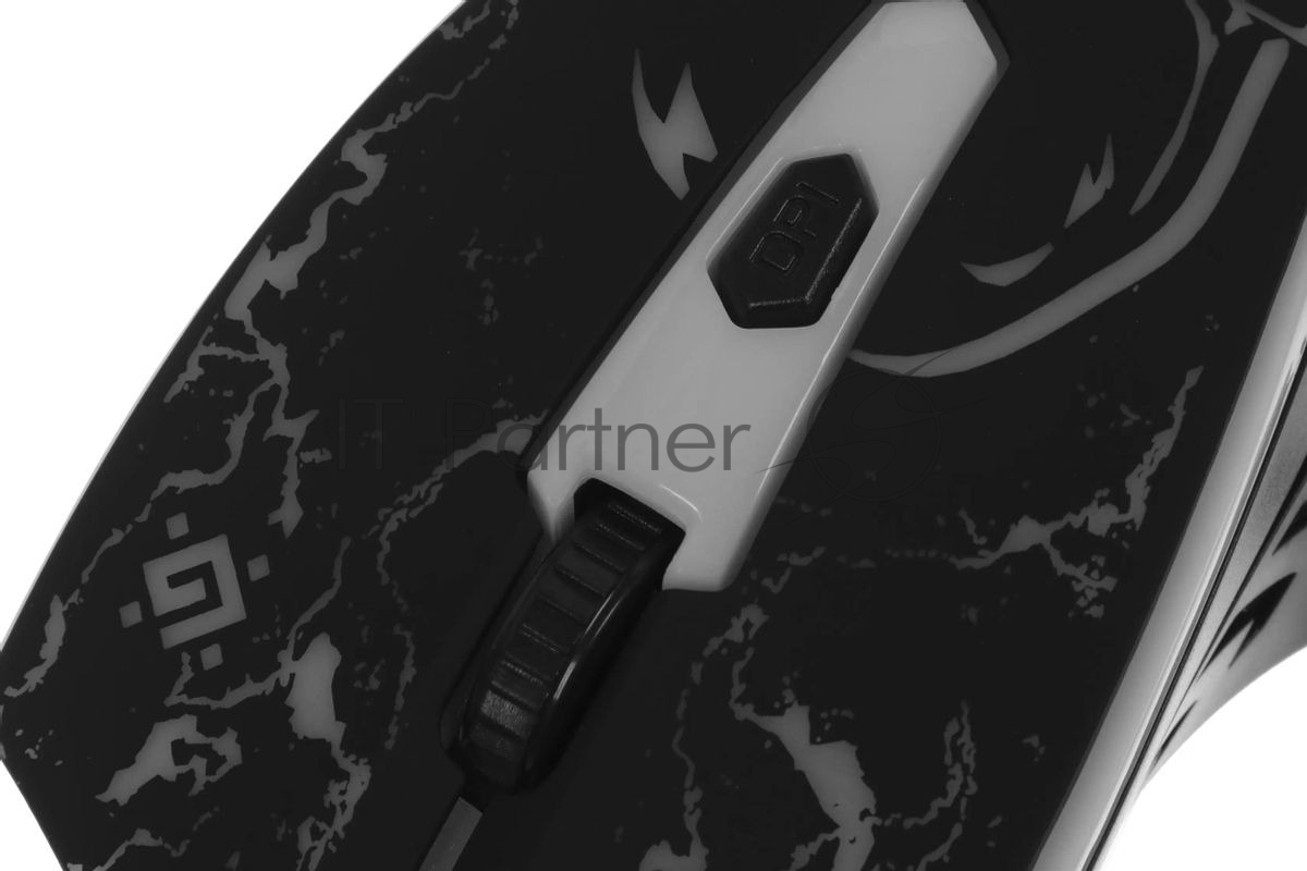 Мышь проводная Defender Overmatch GM-069 черный, 2400 dpi, USB, кнопки - 4