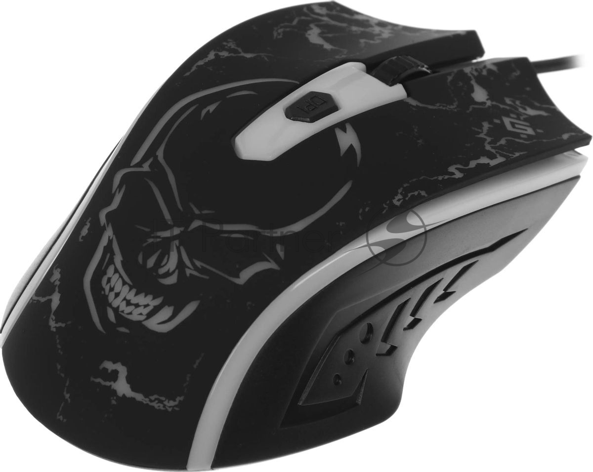 Мышь проводная Defender Overmatch GM-069 черный, 2400 dpi, USB, кнопки - 4