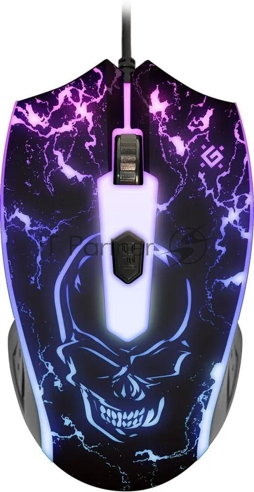 Мышь проводная Defender Overmatch GM-069 черный, 2400 dpi, USB, кнопки - 4