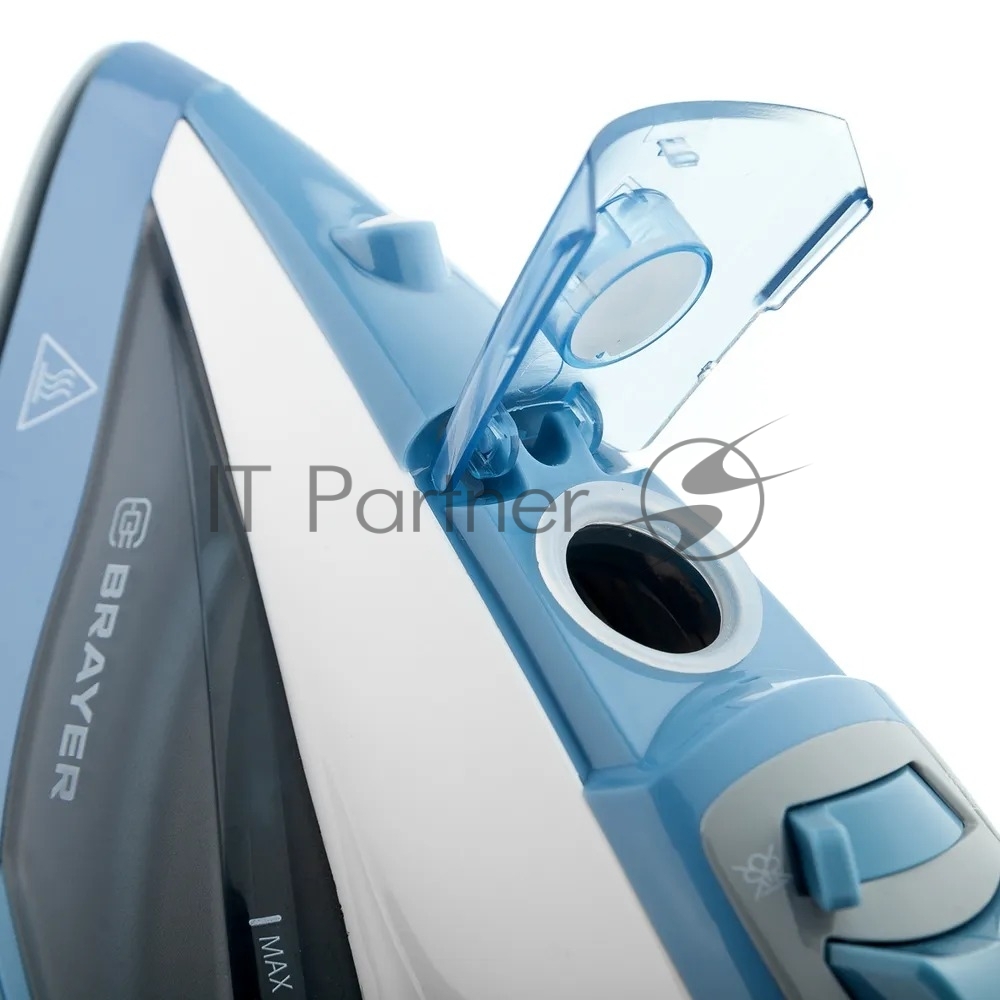 Утюг Brayer BR4002 синий/белый/черный, 2400 Вт, 25 г/мин, 140 г/мин, 360 мл