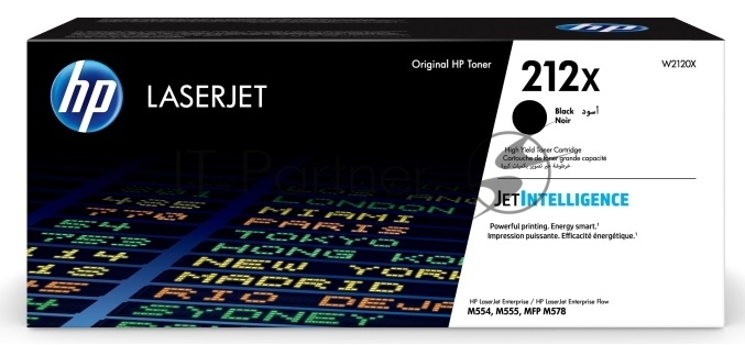 Картридж лазерный HP 212X W2120X черный бар.в компл. (13000стр.) для HP CLJ Enterprise M554/M555